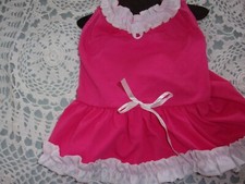 pink RUFFLE Dress Dog new S small