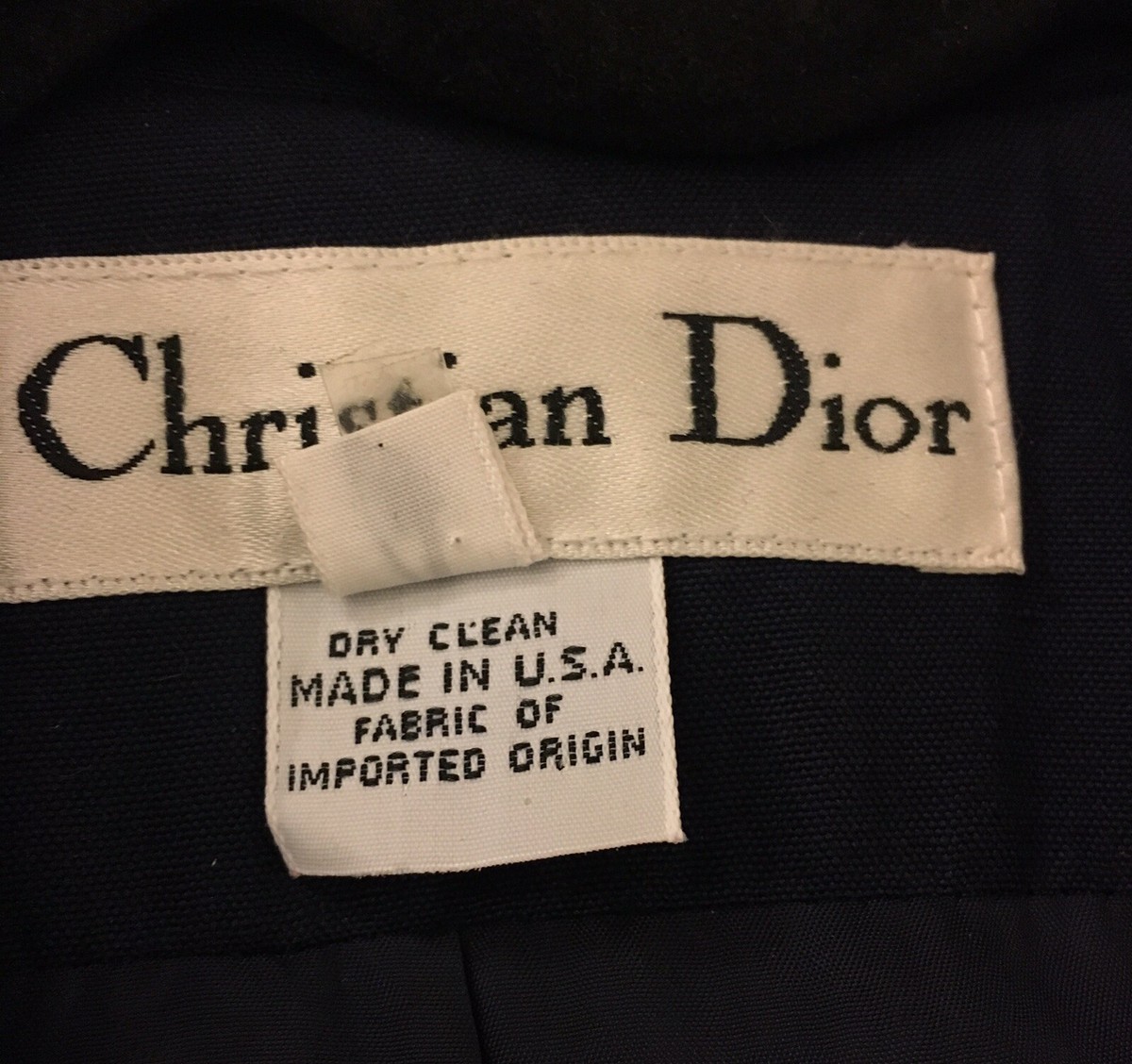 Vintage CHRISTIAN DIOR Women's Navy Blue Classic Blazer Vintage CHRISTIAN DIOR Women's Navy Blue Classic Blazer