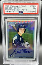 2010 Prospects Scooter Gennett 149/500 PSA 7 *Low Pop* Brewers Auto Refractor RC