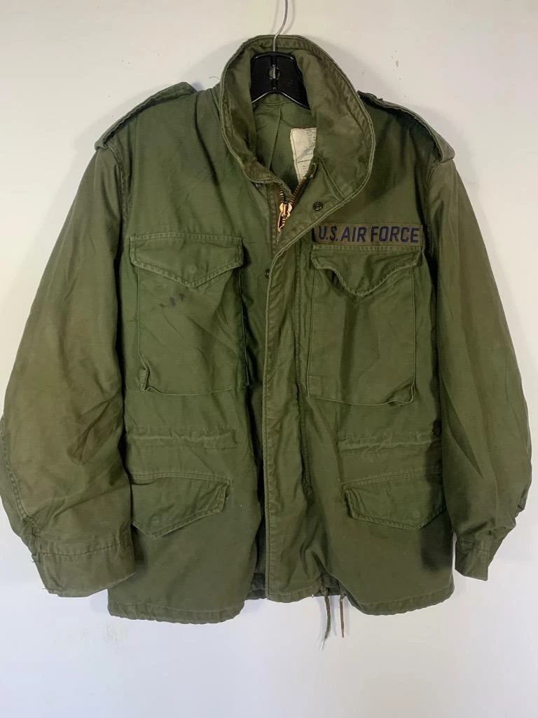 VINTAGE 80'S ALPHA INDUSTRIES M-65 US ARMY FIELD JACKET SIZE SMALL M-1965  USED