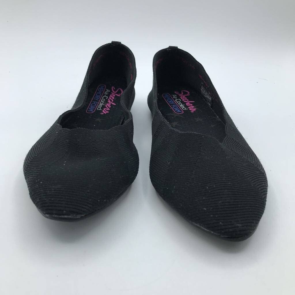 Skechers Womens Cleo Bewitch Ballet Flats Shoes Black… Gem
