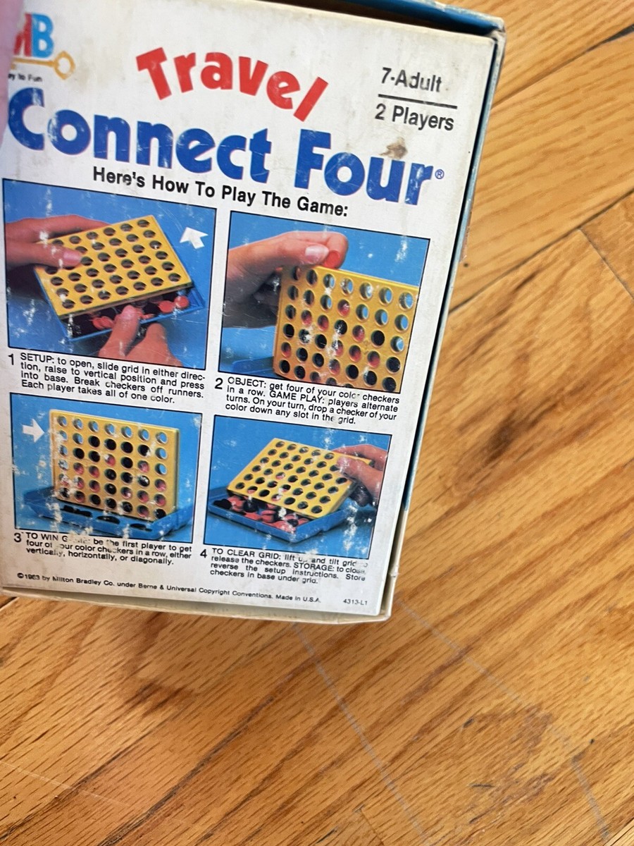 VINTAGE 1983 Milton Bradley Connect 4 Four Travel Game Kids Family