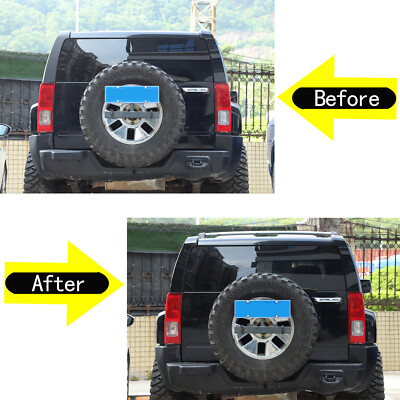 Glossy Black Rear Window Side Accent Trim Cover Fits Hummer H3 2005-2009