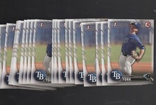 (27) COUNT LOT MIKEY YORK 2016 BOWMAN DRAFT CARD #BD-119