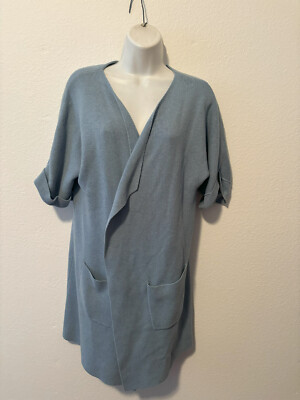 Neiman Marcus Exclusive Heavy Knit Womens Long Cardigan sweater with pocket SZ M