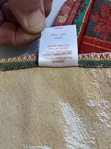 North Pole Trading Co. Christmas Napkins Set of 6 J.C. Penney Poinsettia Plaid - Picture 2 of 8