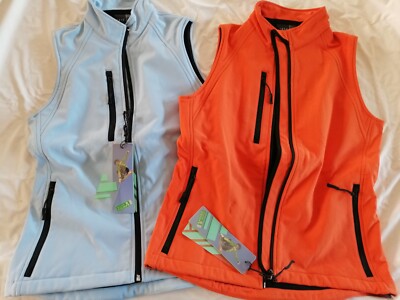Jerzees Softshellweste 1 x hellblau 1 x orange Gr. XS neu Windabweisend