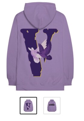 juice wrld vlone moletom com capuz purple