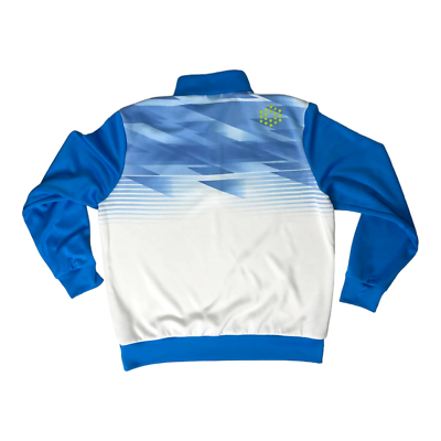 PUMA ホワイト ジップアップジャケット Lサイズ PUMA Blue White 1/4 Zip Pullover Men's Size Large Training Jacket