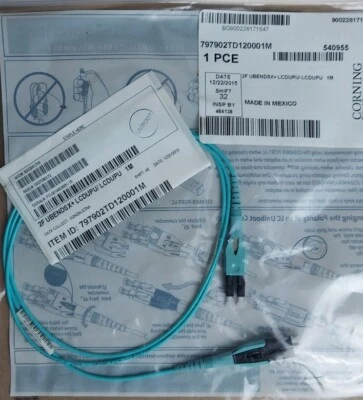 Corning 2-Fiber Pretium EDGE Jumper LC to LC Uniboot Riser 1M 797902TD120001M - Image 1 of 3