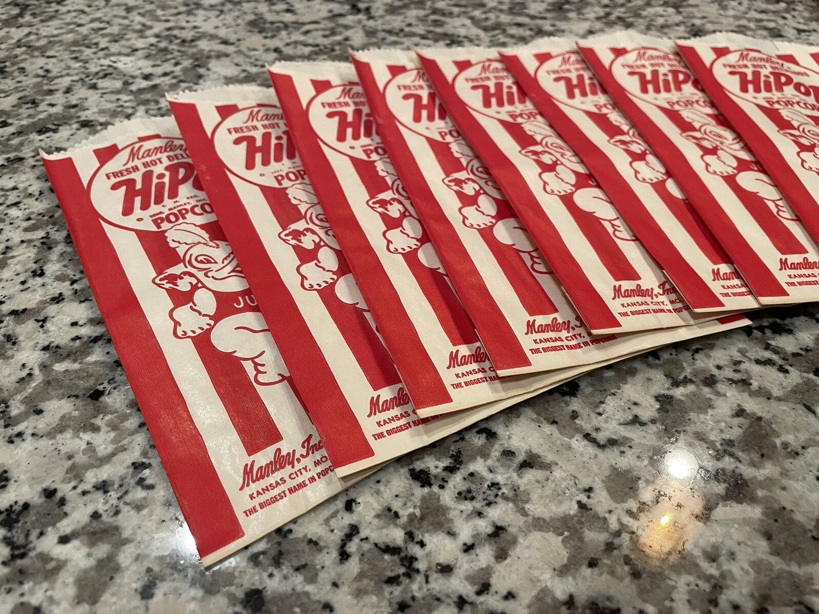 1948 Manley HiPOP JUMBO POPCORN Bag Elephant Circus Ephemera Kansas City