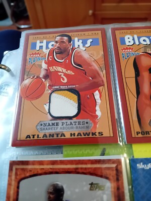 2003-04 Fleer Platinum Name Plates Game Worn Patch Shareef Abdur-Rahim /600