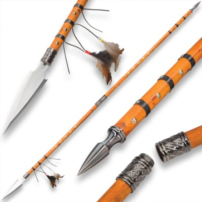 #ad Double Pointed Native Style Spear 67 1 4quot; Breakdown Shaft Stainless Steel $61.99