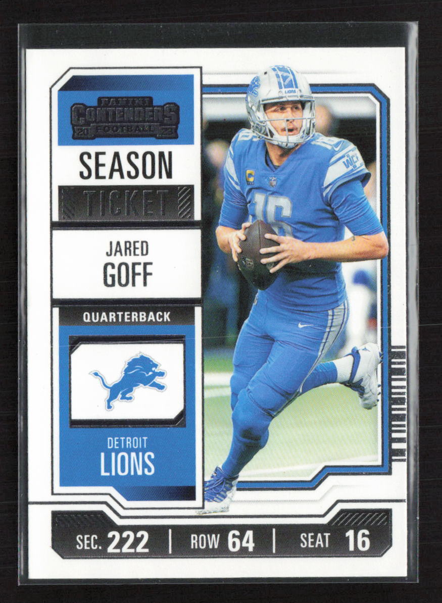 2023 Panini Contenders #35 Jared Goff Season Ticket Retail