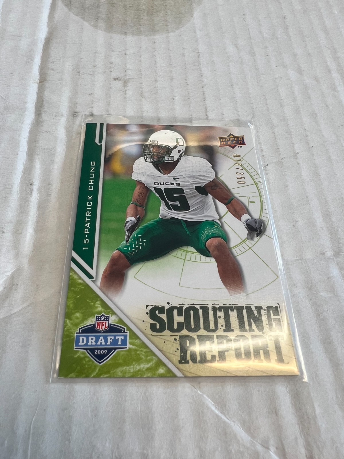Patrick Chung 2009 Upper Deck NFL Draft Edition Scouting Report #229 #076/350