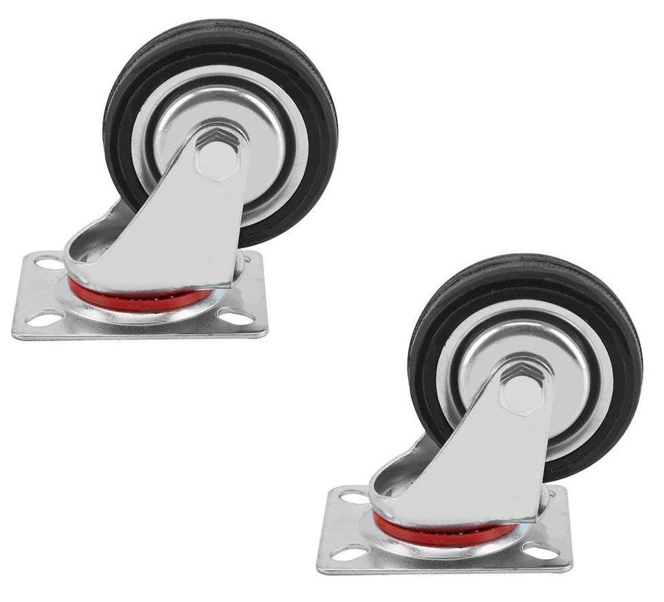 RUOTE PIROETTANTI GIREVOLI MISURE 75 100 125 160 200 MM CARRELLI PORTA PACCHI TP - Immagine 2 di 3