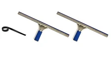 Pro 16" Window Squeegee Stainless Steel (2 pcs/pack + 42'' Rubber replacement)
