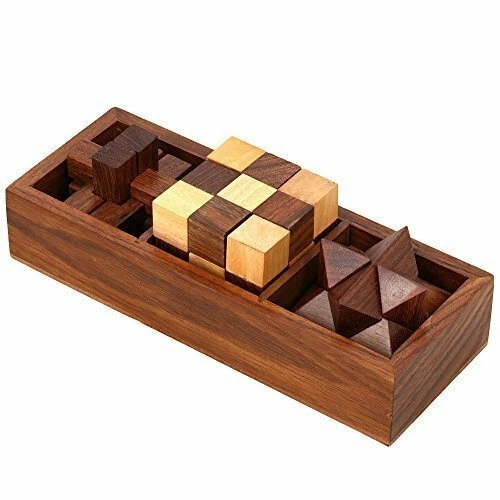 Cube Puzzle - Soma Cube Interlocking Logic Puzzle with Free Shipping