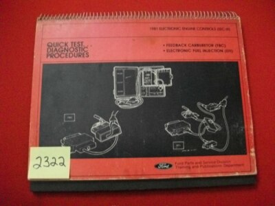 1981 FACTORY FORD ELECTRONIC ENGINE CONTROLS EEC-III FBC EFI CHART 4 D/S TECH VG