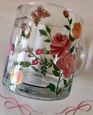 Ltd Edition TK Maxx HOMESENSE Butterfly Diamante LARGE GLASS MUG RARE **VIRAL**
