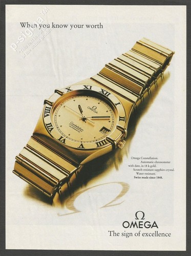 OMEGA constellation watch 1992 Print Ad 