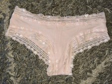 VS Heart lace trim Cheeky Panty BRAND NEW Small Pink
