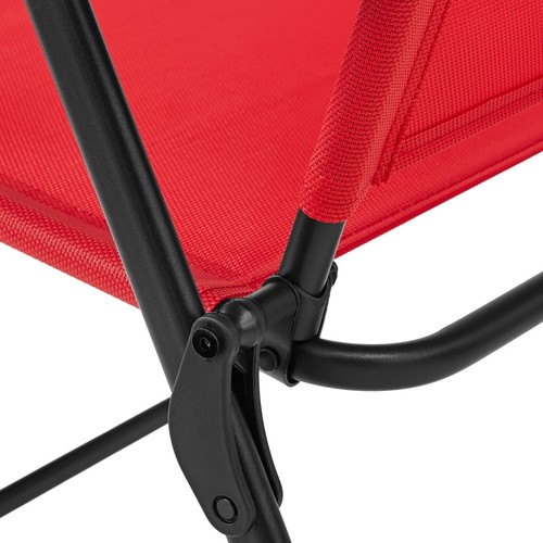 Mainstays Greyson Steel and Sling Folding Outdoor Patio Armchair Red - Picture 5 of 9