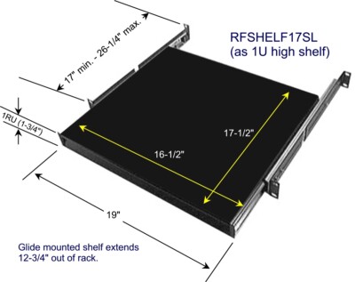 1U Sliding Rack Shelf