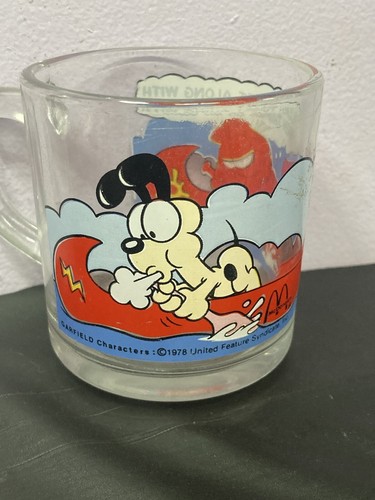 Garfield Odie Collectors Glass Coffee Cup Mug McDonald's - Picture 7 of 8