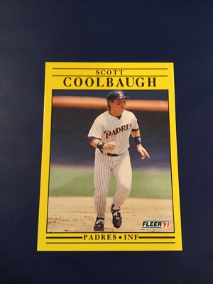 rare fleer 91 baseball cards 1991 Fleer Update #U-122 Scott Coolbaugh San Diego Padres Baseball Card RARE