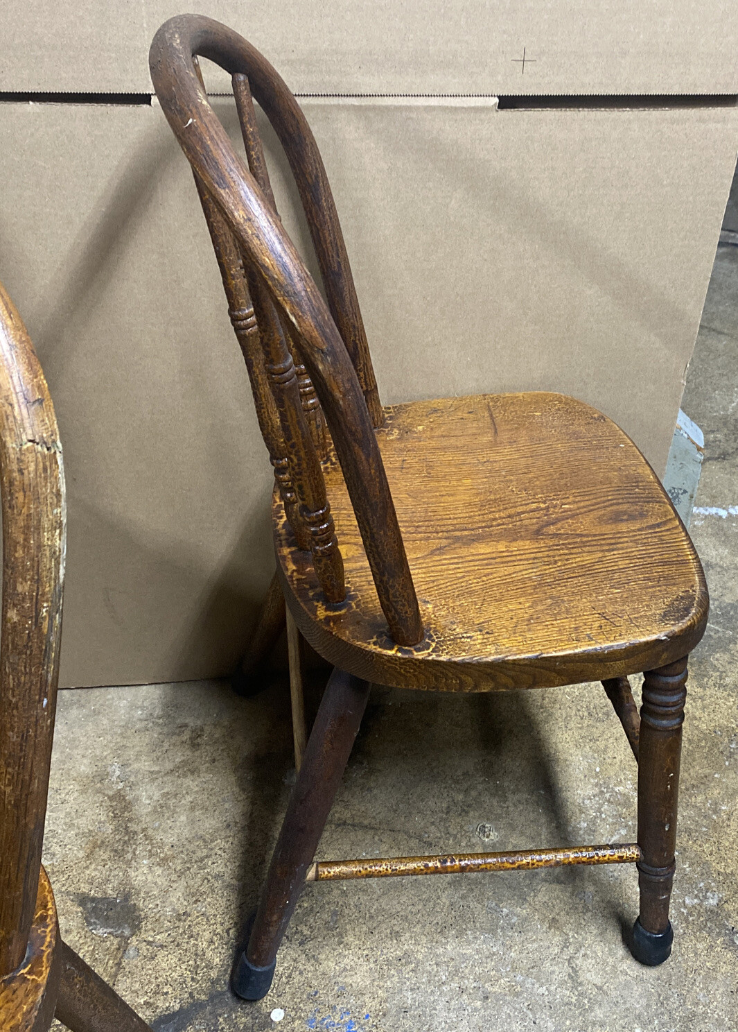 4 Childs Chair Spindle Back Bentwood Wood Antique HEYWOOD WAKEFIELD eBay