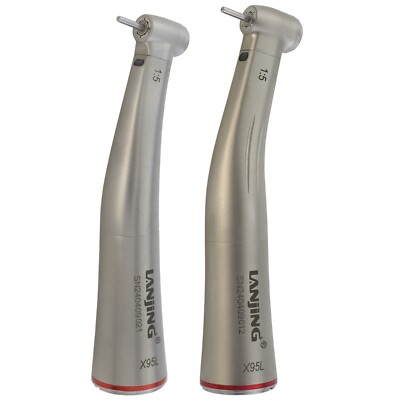 LANJING Dental Electric Handpiece 1:5 Fiber Optic LED Contra Angle NSK