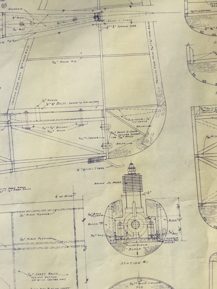 intage Dallaire Sportster Model Airplane Drawings - Image 3 of 4