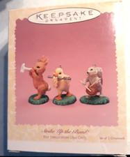 3 Hallmark Keepsake Ornaments Easter Spring Strike up the Band rabbit squirrel