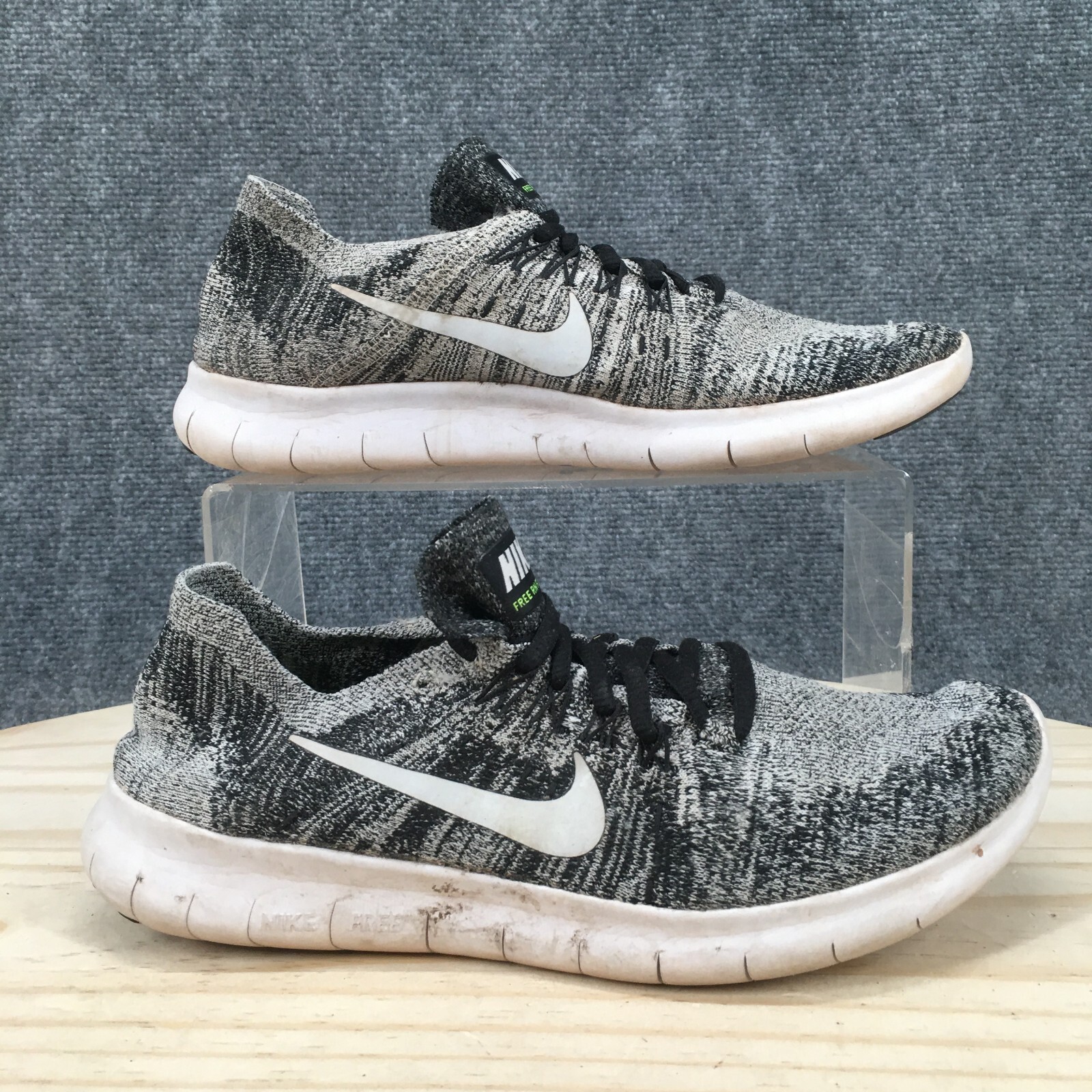 Nike Free RN Flyknit 2017 Oreo in Size 8