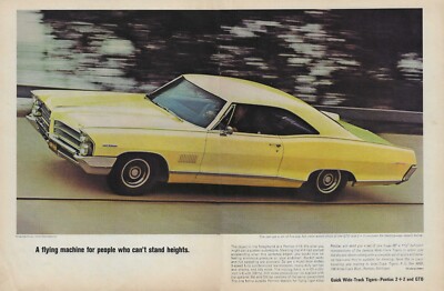 1965 Pontiac Catalina 2+2 Ad 421 Hardtop Coupe Vintage Magazine