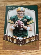 2020 Panini Legacy Brett Favre Lasting Legacies Green 61/100 GB Packers