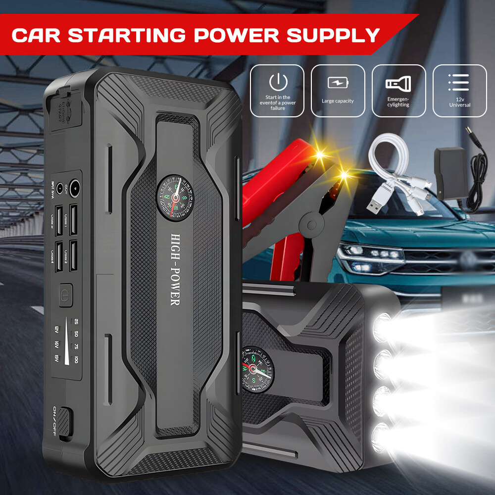 Car Jump Starter 3000A Portable Car 12V Battery Booster Jumper Box Power bank