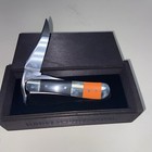 CASE XX # 52245 HARLEY DAVIDSON RUSSLOCK GIFT SET ORANGE AND BLACK IN WOOD BOX S — photo 3