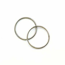 1 Simple Titanium Hypoallergenic Hoop Earring - 22, 20, 18, 16, 14, 12 gauge - 2