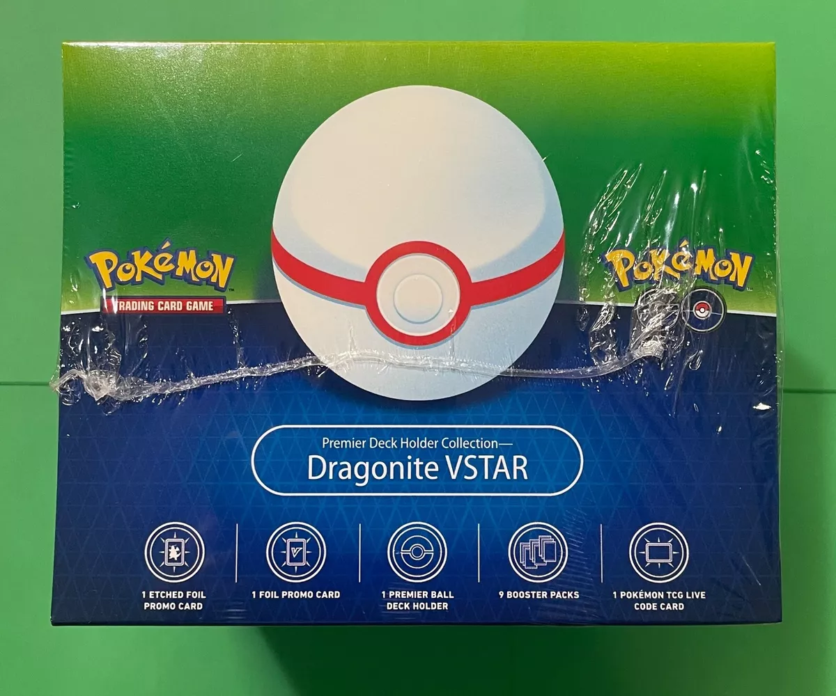  Pokémon TCG: Pokémon GO Premier Deck Holder  Collection—Dragonite VSTAR : Toys & Games