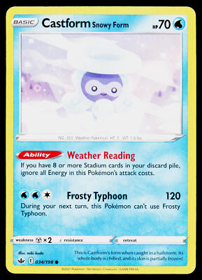 Castform Snowy Form SWSH06: Chilling Reign #034/198 Common