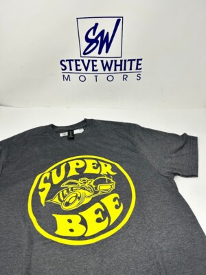 New Men's Gray Super Bee Logo Short Sleeve Tshirt XLarge
