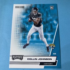 Collin Johnson 2020 Panini Playoff #245 RC Goal Line Blue Foil Jacksonville Jags
