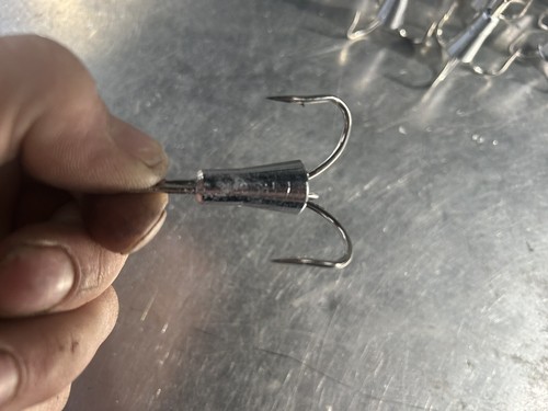 8/0 Weight Treble Snagging Bunker Snag Hooks 4 X Hardened 10 Pieces Saltwater - Picture 2 of 3