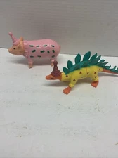 Ankyo Development Party Animals: Pig Dinosaur Lot Of 2