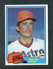 Nolan Ryan California Angels Hall of Fame 1981 Topps MLB Baseball Card #240
