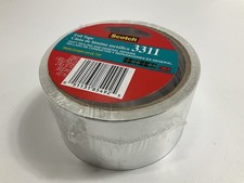3M 3311 Scotch Aluminum Foil Tape Silver, 2" X 10 Yards, 3.6 Mil