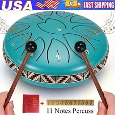 Steel Tongue Drum 11 Notes 6 Inch D-Key Panda Drum Percussion Instrument