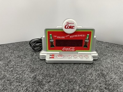 1997 Coca-Cola Digital Alarm Clock Night Light Have A Coke Works Tested Vintage